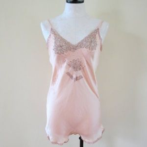 Vintage Peach Silk Lingerie